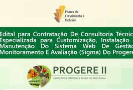 PROGERE II lança edital para contratação de Consultoria